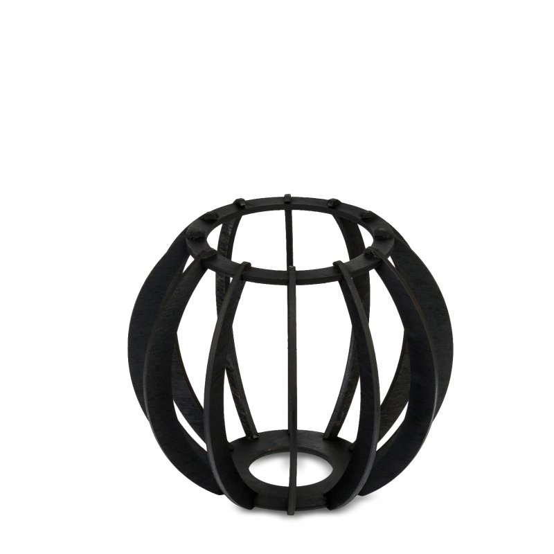 LAMPA ZWIS SUFITOWA WISZĄCA ŻYRANDOL CZARNY LOFT KLOSZ DREWNO CZARNE 3x E27