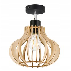 Lampa kinkiet żyrandol E27 regulowany LOFT Drewno