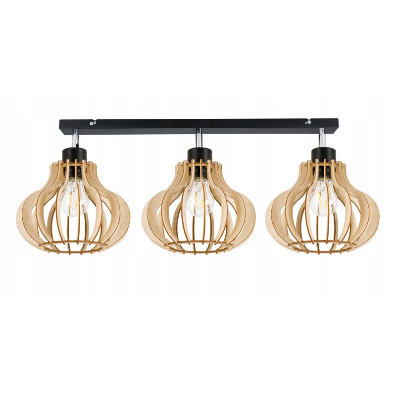 LAMPA sufit plafon żyrandol Loft Drewno ruchoma 3