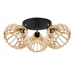 LAMPA sufit plafon żyrandol Loft Drewno ruchoma 3