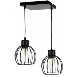 LAMPA wisząca sufitowa ŻYRANDOL ZWIS kula czarna