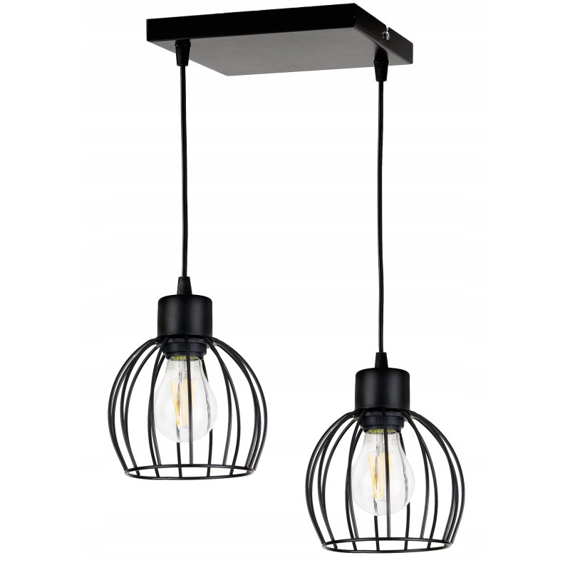 LAMPA wisząca sufitowa ŻYRANDOL ZWIS kula czarna