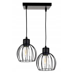 LAMPA wisząca sufitowa ŻYRANDOL ZWIS kula czarna