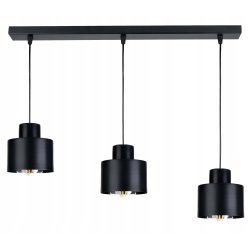 LAMPA wisząca sufitowa ŻYRANDOL ZWIS KUBEK CZARNY