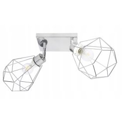 PODSTAWA BAZA LAMPA SUFITOWA PLAFON REGULOWANY CHROM METAL 2X E27 POD KLOSZ