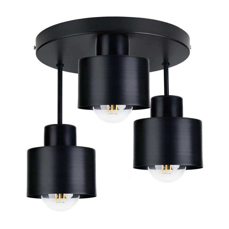 PODSTAWA BAZA LAMPA SUFITOWA PLAFON WYSOKI STAŁY LOFT METAL 3 E27 POD KLOSZ