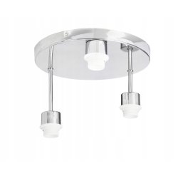 PODSTAWA BAZA LAMPA SUFITOWA PLAFON WYSOKI STAŁY CHROM METAL 3 E27 NA KLOSZ