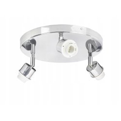 PODSTAWA BAZA LAMPA SUFITOWA PLAFON REGULOWANY CHROM METAL 3X E27 POD KLOSZ