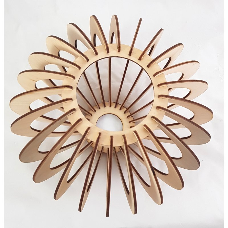 LAMPA WISZĄCA stała żyrandol sufitowa KULA Drewno