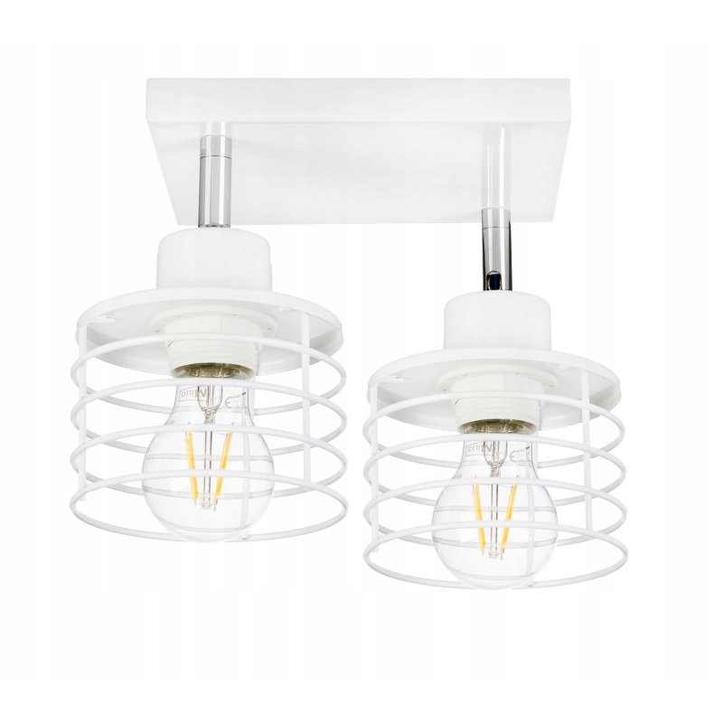 LAMPA plafon żyrandol regulowany loft E27 sprężyna