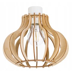 LAMPA sufitowa wisząca zwis Loft Drewno na 2x E27