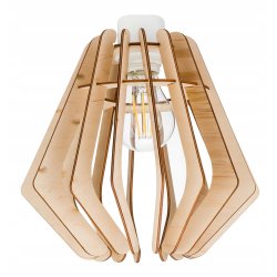 LAMPA sufitowa wisząca zwis Loft Drewno na 1x E27