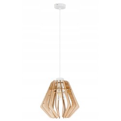 LAMPA sufitowa wisząca zwis Loft Drewno na 1x E27