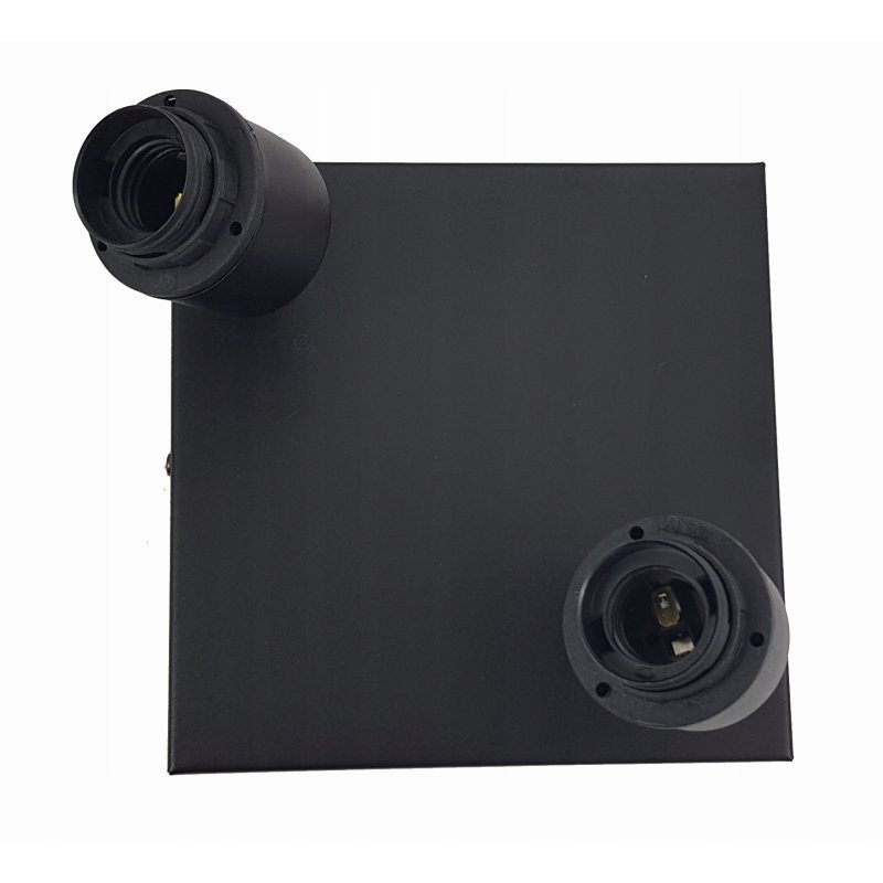 Lampa czarna plafon żyrandol ruchomy sufit klosz 2 Drewno piramidka eko