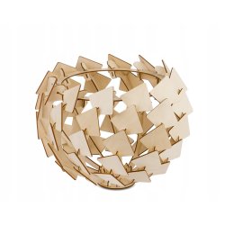 LAMPA sufitowa wisząca ZWIS Loft E27 PAJĄK czarny Drewno klosz XL