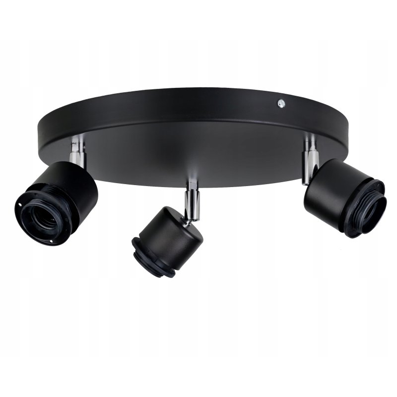 LAMPA SUFITOWA PLAFON RUCHOMY ŻYRANDOL LOFT klosz CZARNY DREWNO na 3x E27