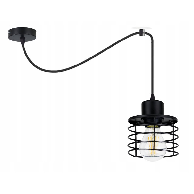 LAMPA sufitowa wisząca ZWIS Loft na E27 PAJĄK drut