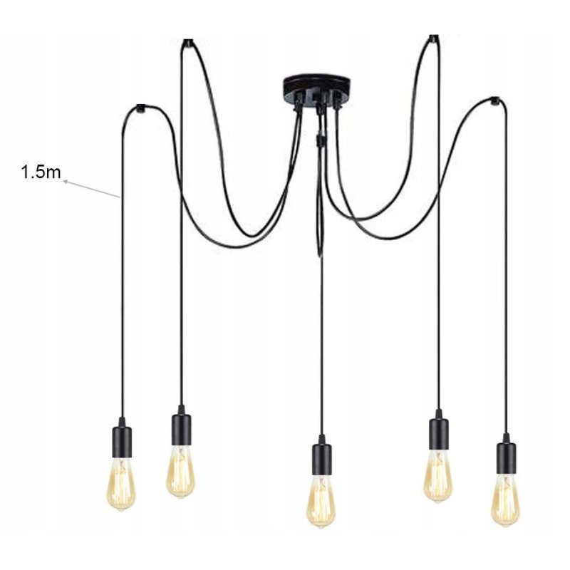 LAMPA sufitowa wisząca ZWIS Edison Loft E27 PAJĄK