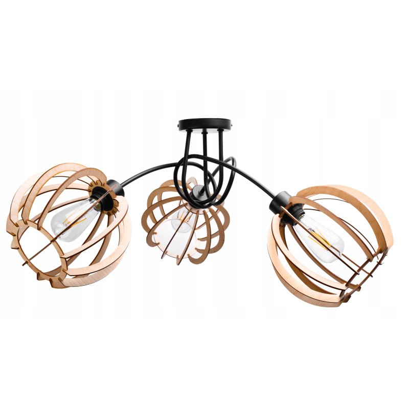 Lampa SUFITOWA żyrandol WISZĄCA LOFT plafon KULA