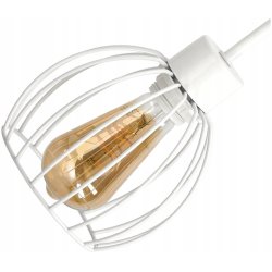 Lampa SUFITOWA żyrandol WISZĄCA LOFT drut kula x4