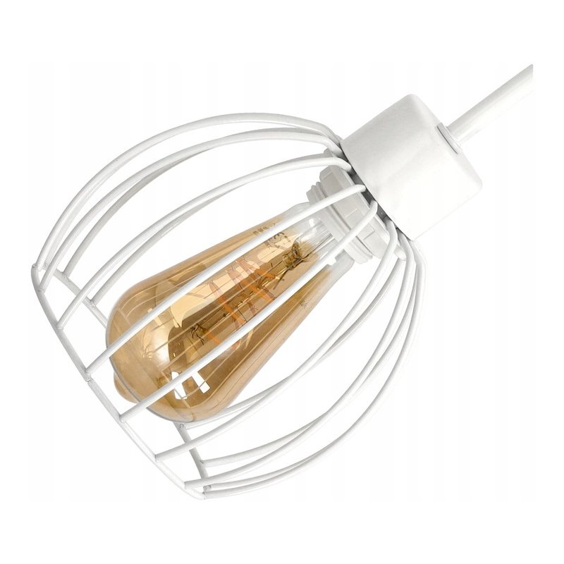 Lampa SUFITOWA żyrandol WISZĄCA LOFT drut kula x4