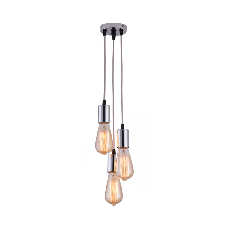 LAMPA sufitowa wisząca ZWIS loft chrom na 3x E27