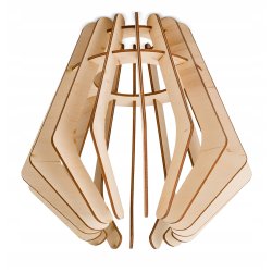 LAMPA sufitowa wisząca zwis Loft Drewno na 2x E27