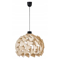 LAMPA sufitowa wisząca zwis Loft Drewno na 1x E27