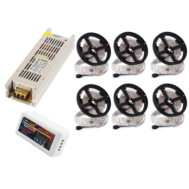 ZESTAW STREFOWY na FUT037 Mi-LightLED 30mb TAŚMA RGB 5050