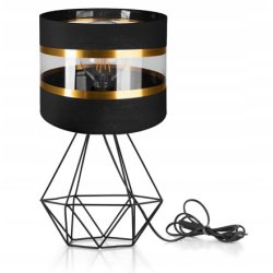 Lampka nocna Lampa stołowa loft na led E27 Abażur