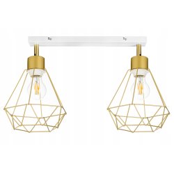 LAMPA plafon sufitowa żyrandol ruchomy loft złoty