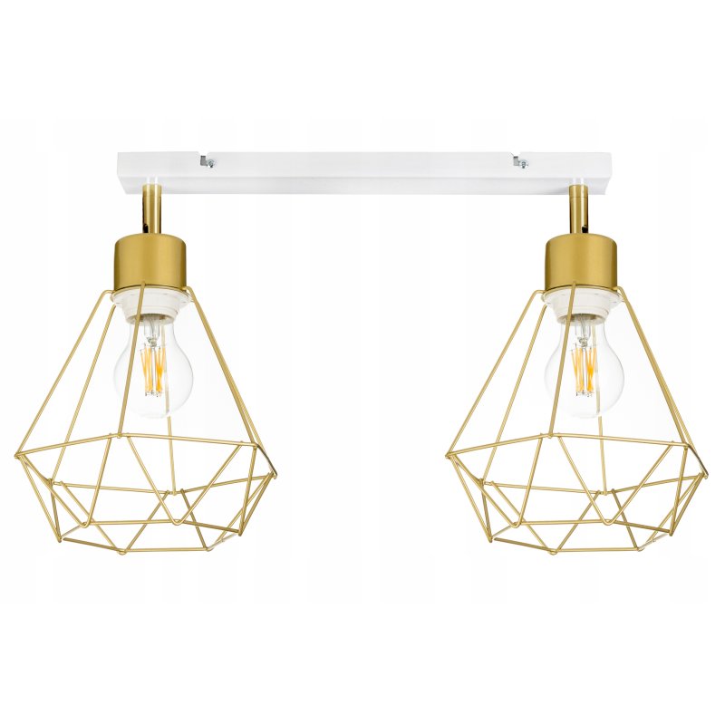 LAMPA plafon sufitowa żyrandol ruchomy loft złoty