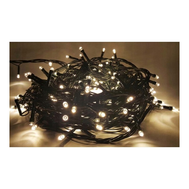 LAMPKI Choinkowe premium łańcuch 16m 200 LED biały ciepły wewnętrzne CIEPŁE
