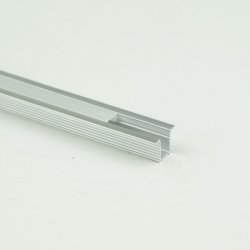 Zestaw 2mb Profil aluminiowy WĄSKI wpuszczany SREBRNY + KLOSZ do taśm led