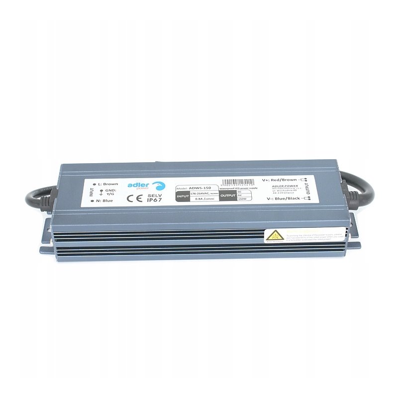 ZASILACZ HERMETYCZNY PROFESJONALNY 12V 150W 12,5A wodoodporny taśm LED IP67