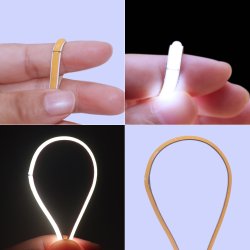 Taśma LED COB WĄSKA 4mm 24V neon linia biały neutral 5mb