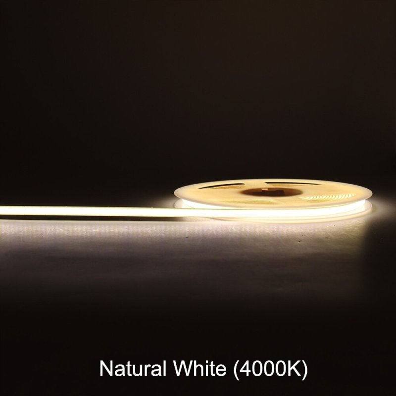 Taśma LED COB WĄSKA 4mm 24V neon linia biały neutral 5mb