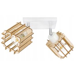 LAMPA plafon SUFITOWA ŻYRANDOL ruchomy loft DREWNO