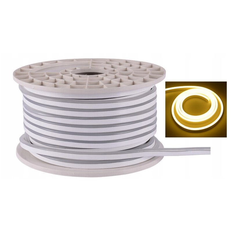 Taśma LED NEON flex IP68 230V 8x16mm 8W ciepły 1m