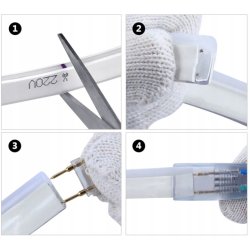 Taśma LED NEON flex IP68 230V 8x16mm 8W ciepły 1m