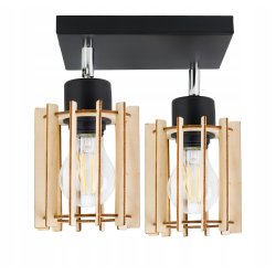 LAMPA PLAFON żyrandol ruchomy sufit WALEC 2 Drewno