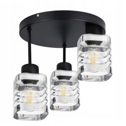 LAMPA sufitowa PLAFON stały ŻYRANDOL Klosz Szklany