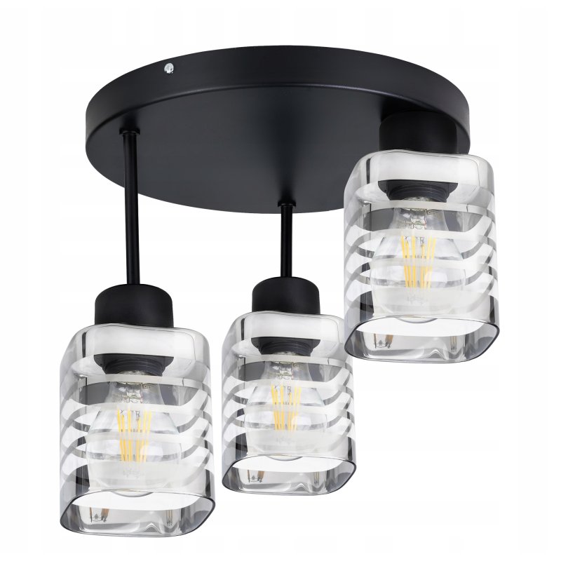 LAMPA sufitowa PLAFON stały ŻYRANDOL Klosz Szklany