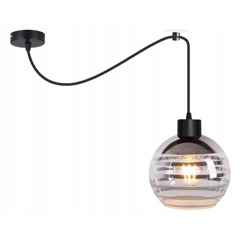 LAMPA sufitowa wisząca ZWIS Loft E27 PAJĄK SZKŁO