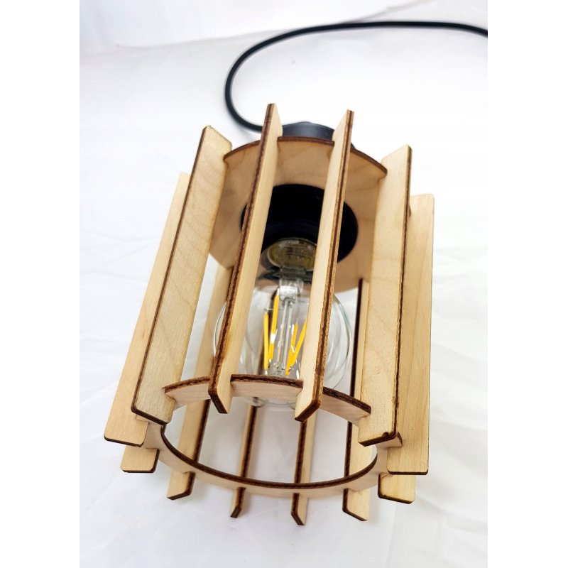 LAMPA WISZĄCA ZWIS żyrandol sufitowa LOFT Drewno 3