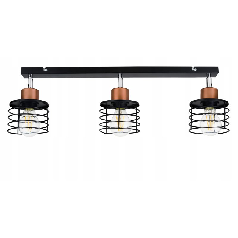 LAMPA PLAFON ŻYRANDOL reegulowany loft SPRĘŻYNA 3