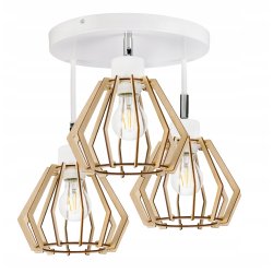 LAMPA plafon SUFITOWA ŻYRANDOL ruchomy loft DREWNO