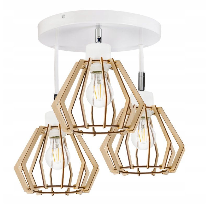 LAMPA plafon SUFITOWA ŻYRANDOL ruchomy loft DREWNO