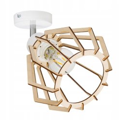 LAMPA KINKIET E27 żyrandol regulowany loft Drewno