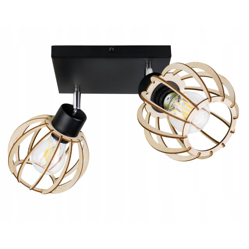 LAMPA WISZĄCA plafon żyrandol sufitowa LOFT Drewno